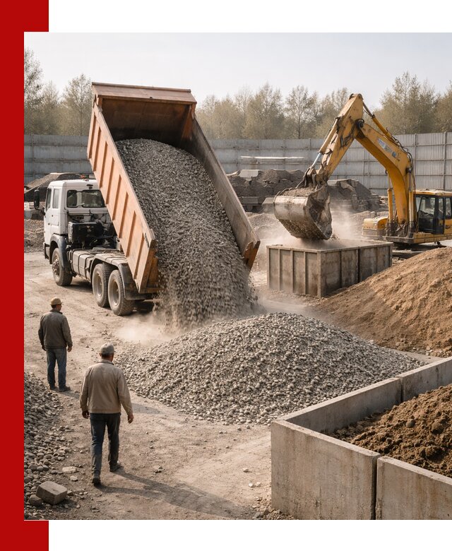 Доставка нерудных материалов с погрузкой и разгрузкой в Торжке