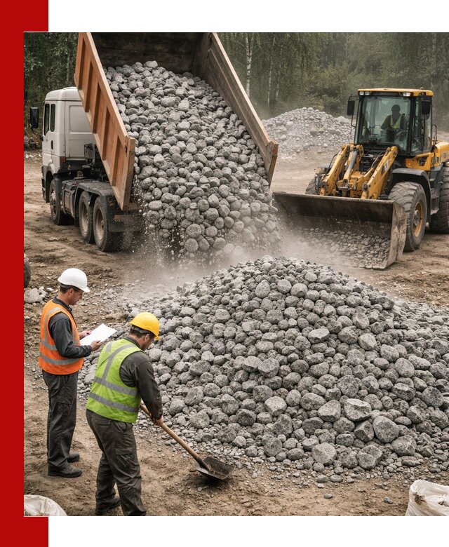 Гранитный щебень фракция 70-150 доставка в Торжке