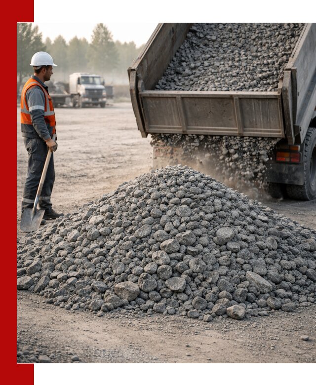 Гранитный щебень фракции 100–201 для строительства в Торжке