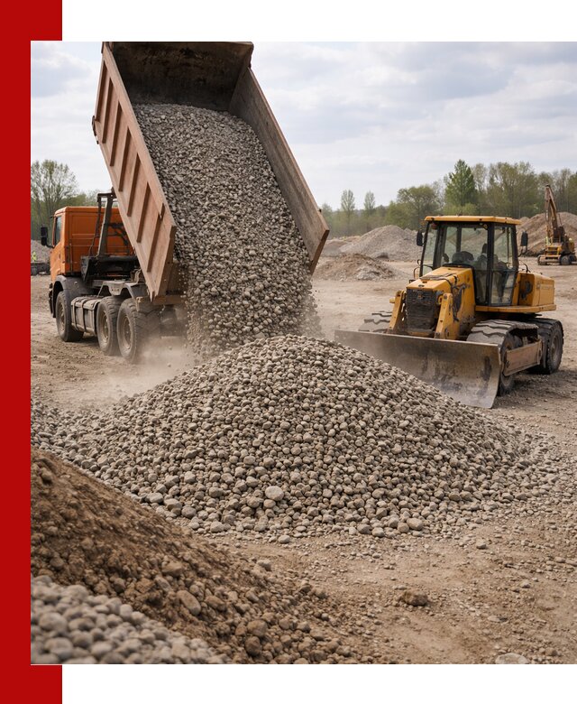 Доставка гравийного щебня фракции 40-70 в Торжке