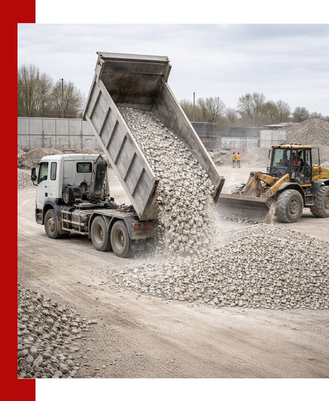 Доставка и продажа известнякового щебня в Торжке