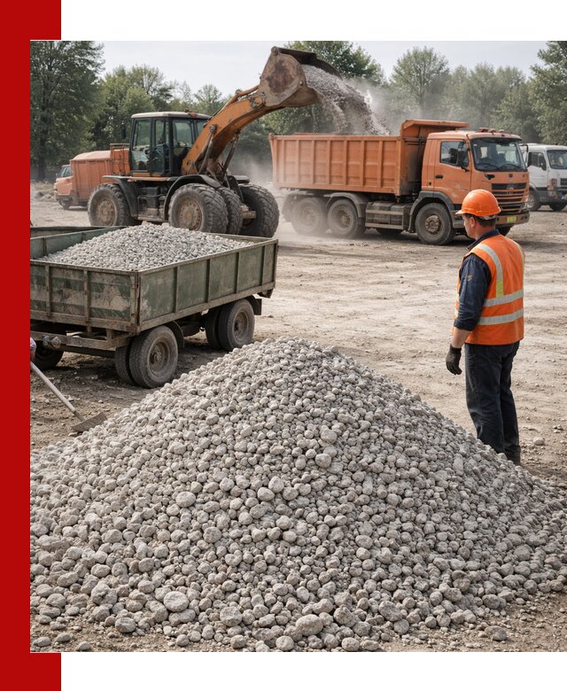 Доставка известнякового щебня фракция 20–40 в Торжке