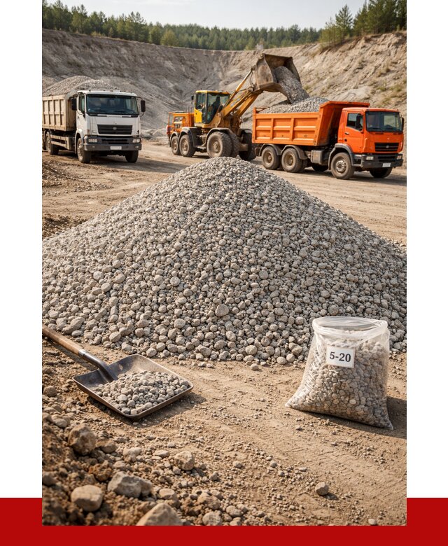 Доломитовый щебень фр. 5-20 в Торжке от 4294 р. | ПРОНЕРУДТрж