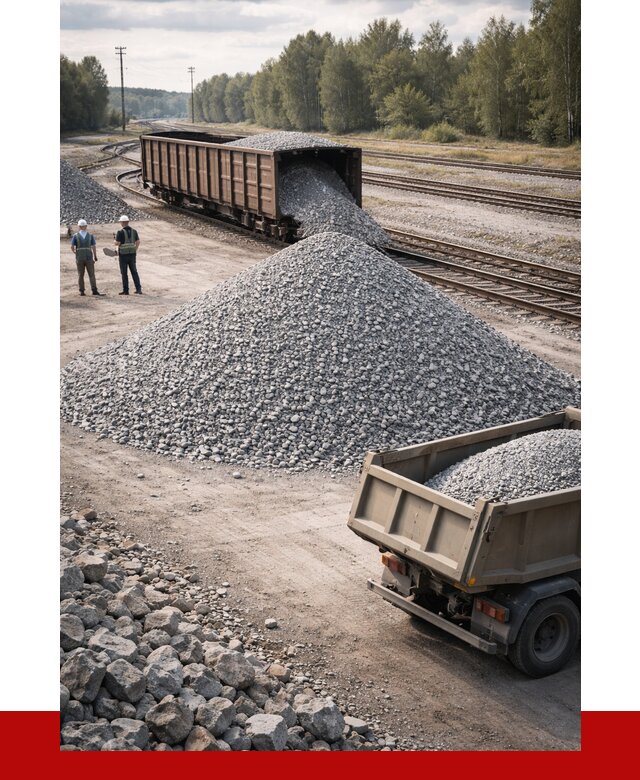 Железнодорожный щебень 20-60 в Торжке от 1738 р. | ПРОНЕРУДТрж