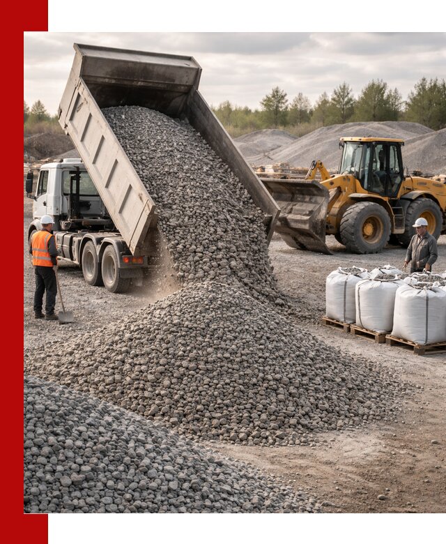Бетонный щебень фракция 5–20 с доставкой в Торжке