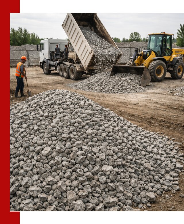 Доставка бетонного щебня фракции 40-70 в Торжке