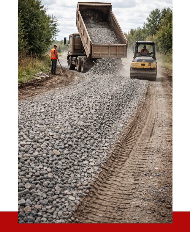 Щебень для отсыпки дороги в Торжке от 2760 р. ПРОНЕРУДТрж