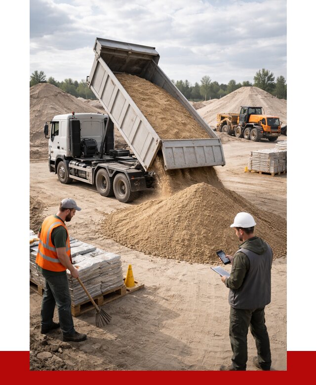 Карьерный песок с доставкой в Торжке от 3681 р. ПРОНЕРУДТрж