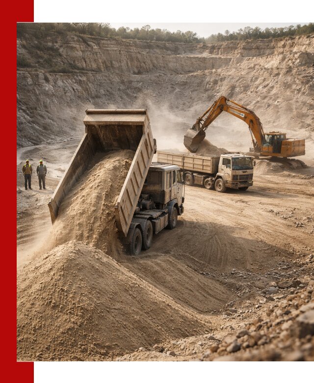 Карьерный песок навалом с доставкой в Торжке