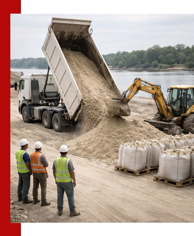 Доставка речного песка в Торжке самосвалами и погрузкой