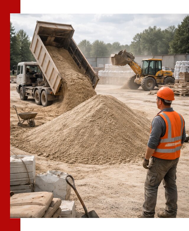 Доставка строительного песка с самосвалом в Торжке