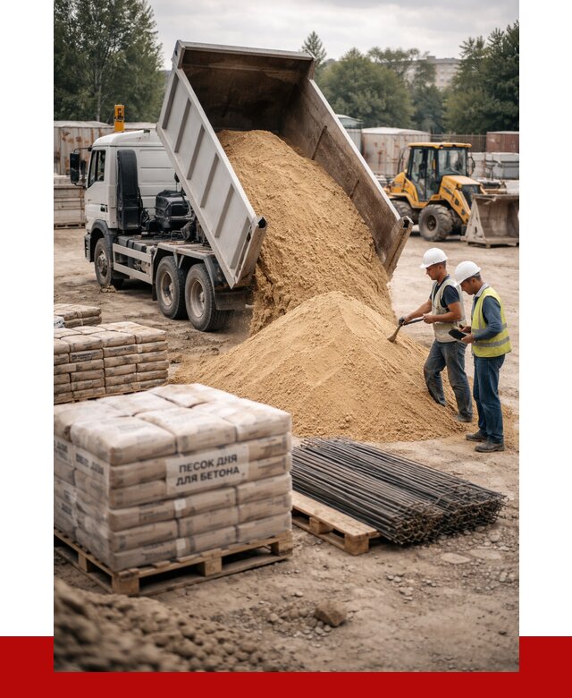 Песок для бетона в Торжке от 2556 р. с доставкой, ПРОНЕРУДТрж