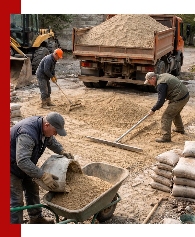 Поставка песка для стяжки в Торжке с быстрой доставкой