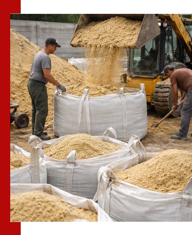 Поставка качественного песка для кладки в Торжке