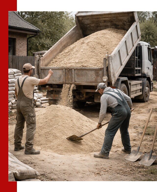 Песок для штукатурки с доставкой в Торжке качественный и чистый