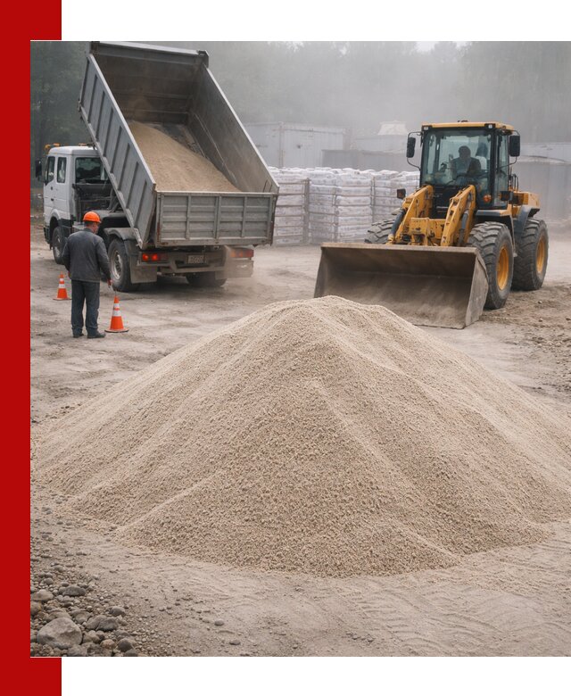 Кварцевый песок фракция 0–8 для стройработ в Торжке