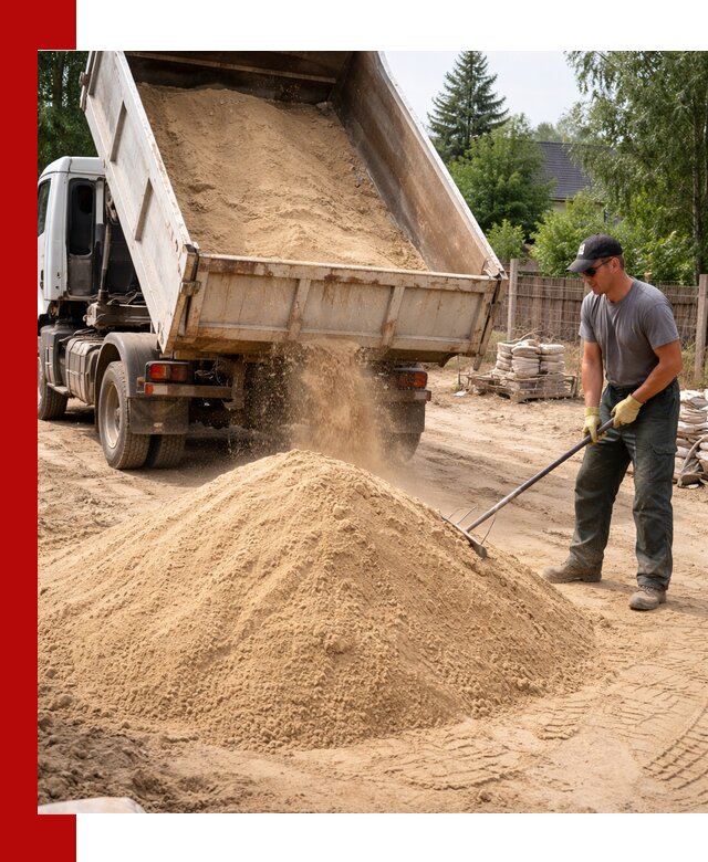 Доставка сухого песка самосвалами в Торжке