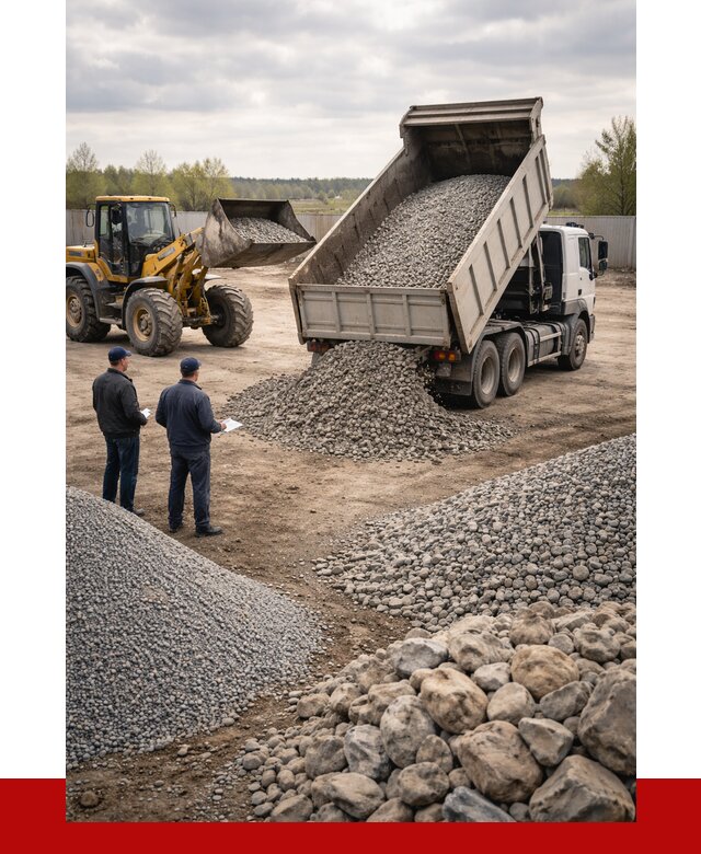 Гравий и камень с доставкой в Торжке от 4294 р. - ПРОНЕРУДТрж