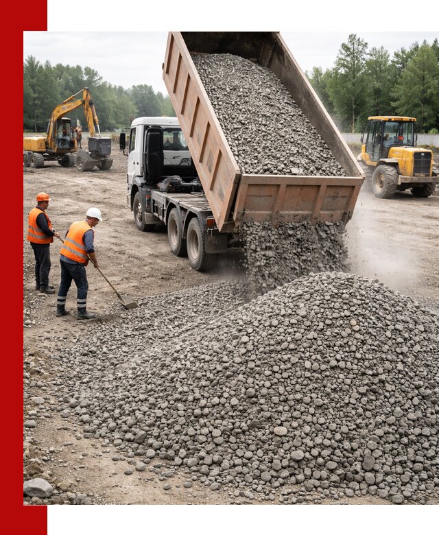 Доставка гравия фракции 40-70 в Торжке оптом и в розницу