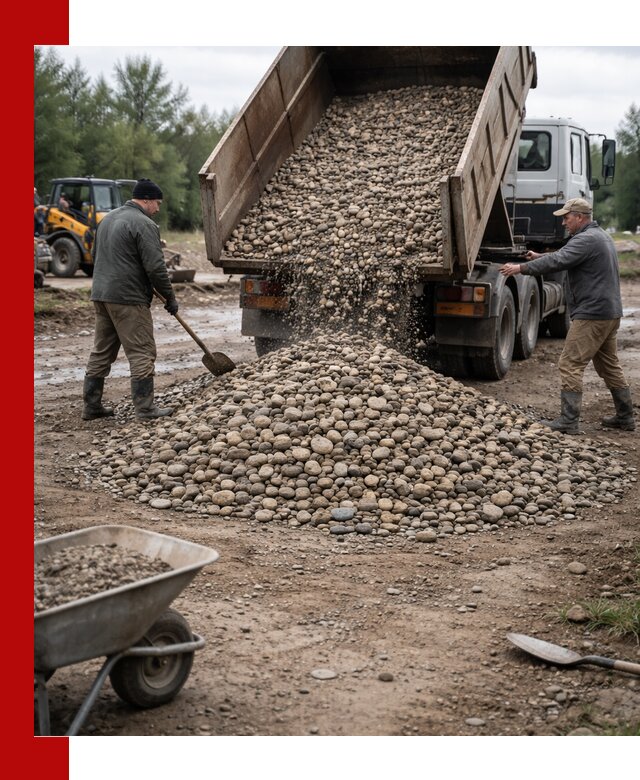 Доставка гальки речной оптом и в розницу в Торжке