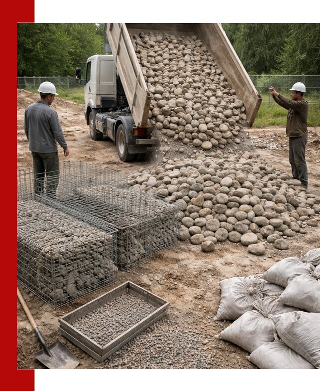 Камень для габионов фракция 70–151 в Торжке