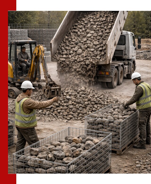 Камень для габионов фракция 100–201 в Торжке