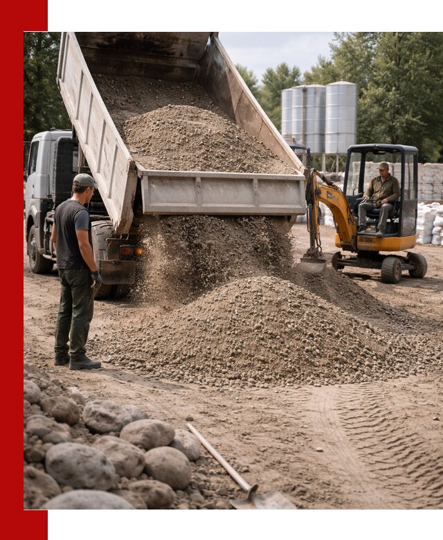 Доставка ПГС С3 в Торжке самосвалами и миксерами