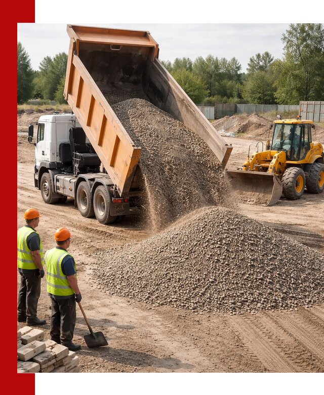 Доставка щебёночно-песчаной смеси ЩПС С7 в Торжке