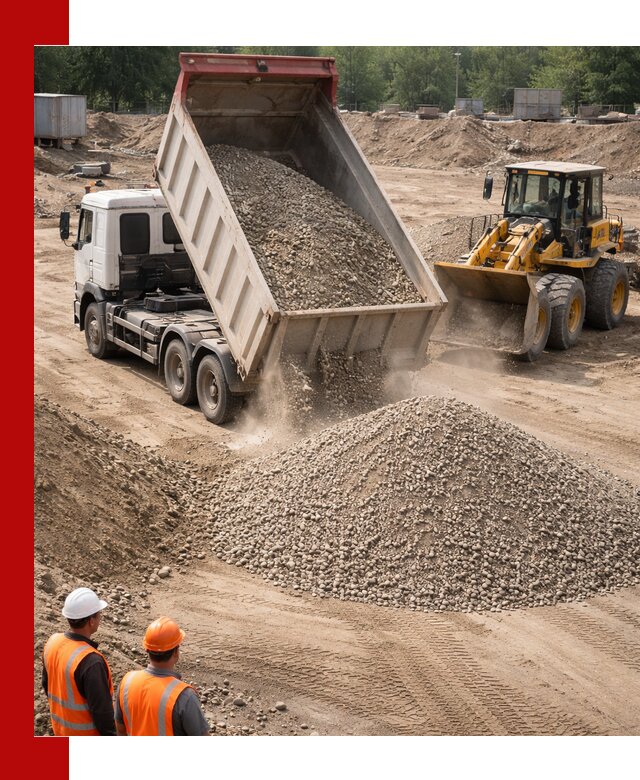 Щебень с песком (ЩГПС С2) с доставкой в Торжке