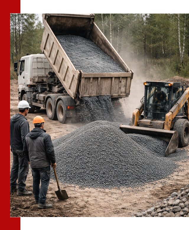 Гранитный отсев 0-5 с доставкой и разгрузкой в Торжке