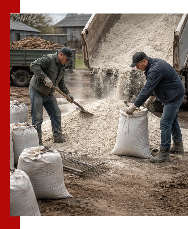 Доставка извести пушонки в Торжке оптом и мелким оптом