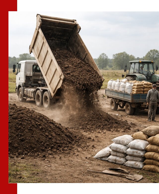 Доставка грунта и удобрений оптом в Торжке для сельхоз и строительства