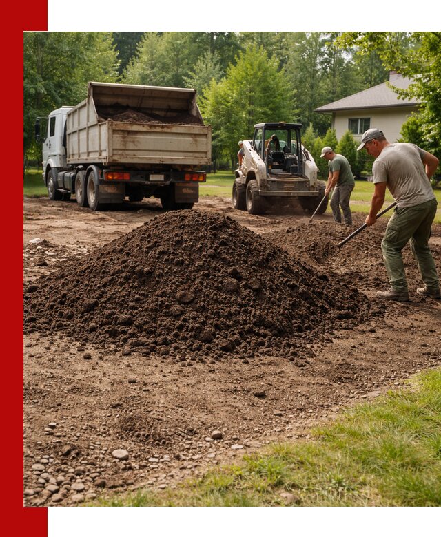 Доставка и укладка грунта для газона в Торжке