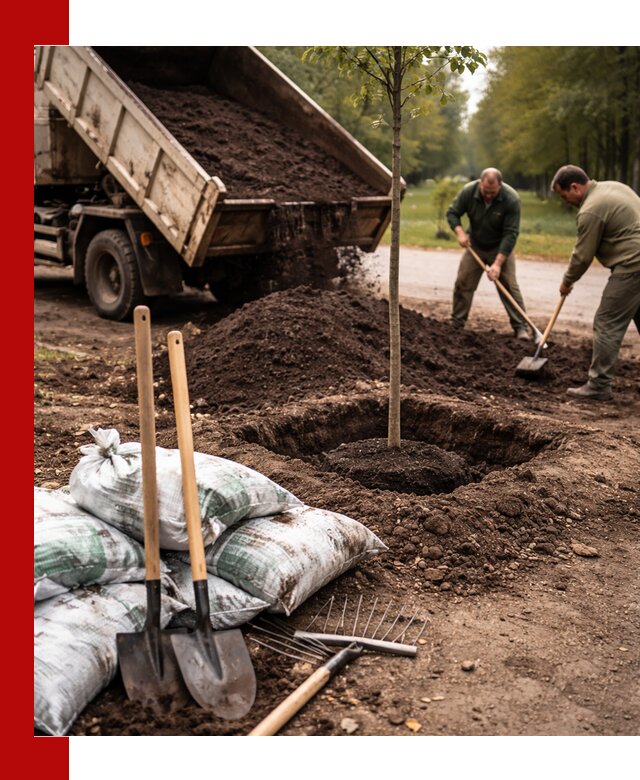 Грунт для посадки деревьев в Торжке — доставка и подготовка почвы