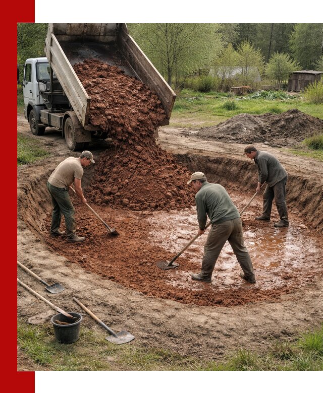 Купить качественную глину для пруда в Торжке