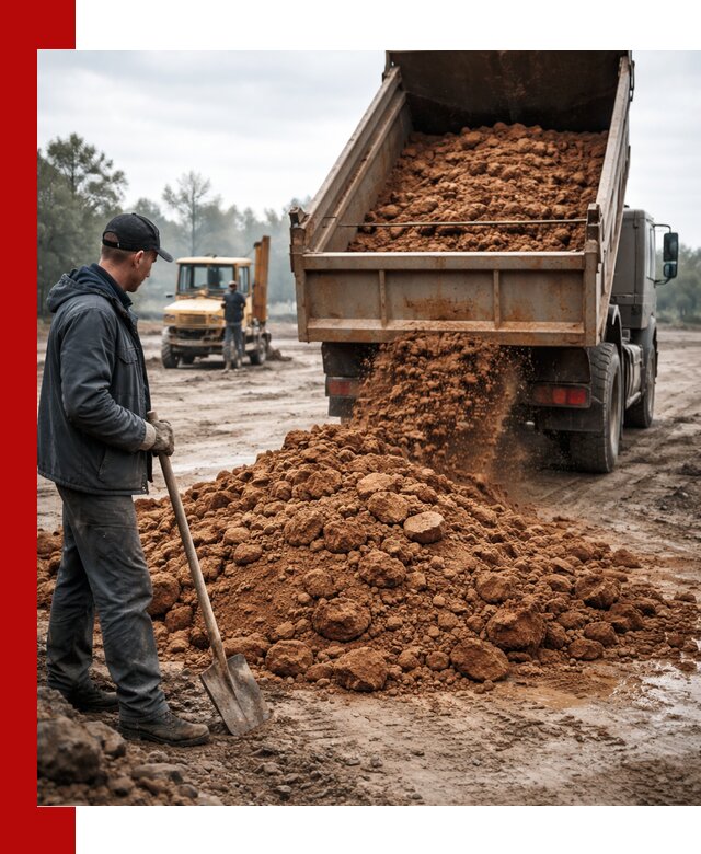 Глина для засыпки в Торжке с доставкой самосвалами
