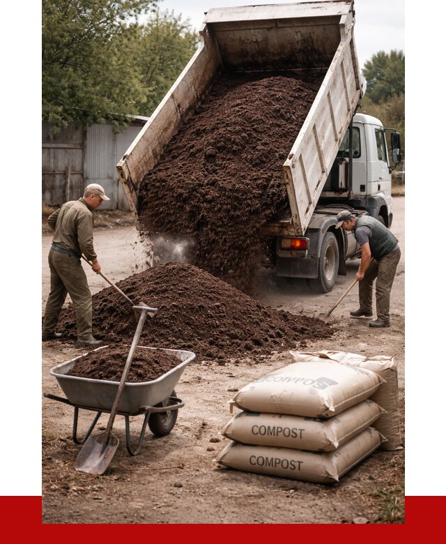 Купить компост в Торжке от 4294 р. за куб с доставкой | ПРОНЕРУДТрж