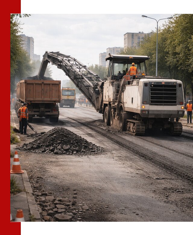 Фрезерованный асфальт в Торжке — удаление и вывоз старого покрытия