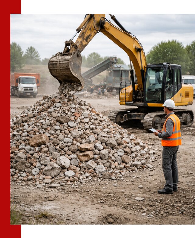 Доставка и вывоз строительного боя в Торжке