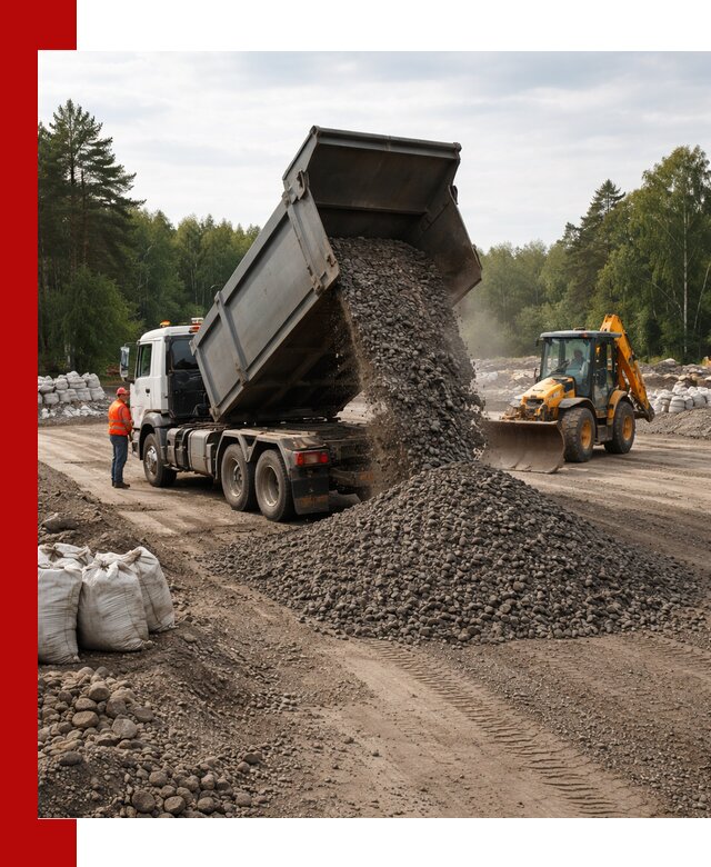 Доставка дробленого асфальта в Торжке для дорожных работ