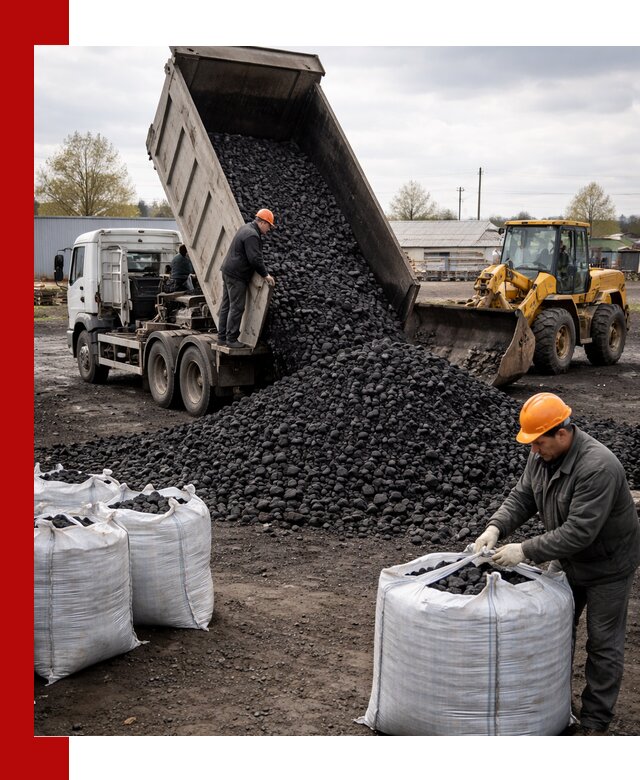 Доставка каменного угля в Торжке оптом и в розницу