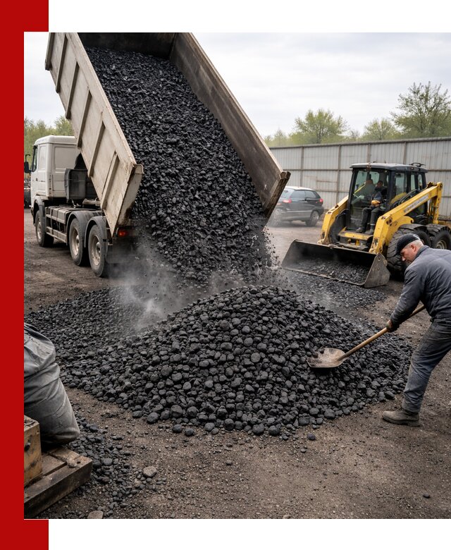 Доставка угля орех в Торжке оптом и в розницу