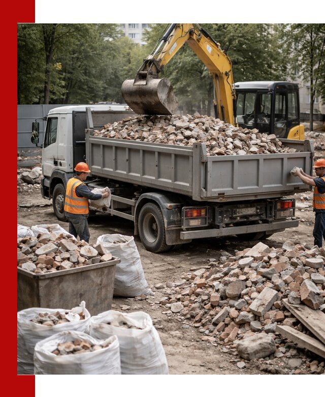 Вывоз строительного мусора в Торжке с самосвалами и контейнерами
