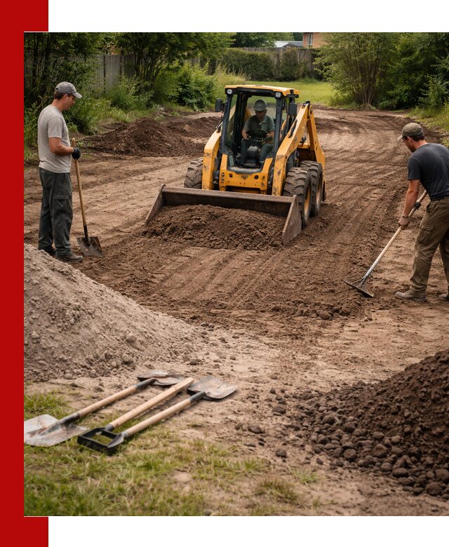 Планировка участка грунтом с вывозом и доставкой в Торжке